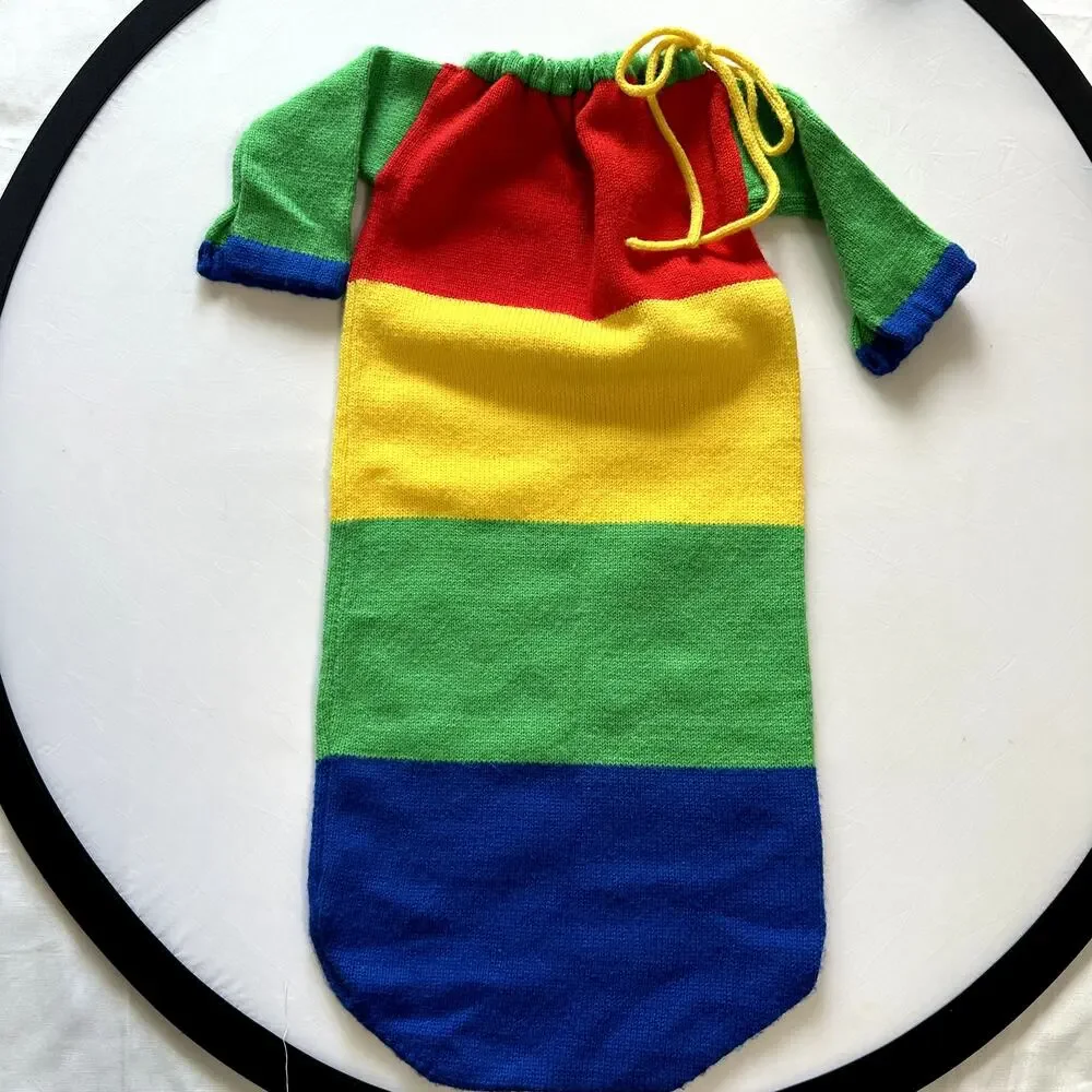 Vintage Handknit ColorBlock Bunting Sleep Sack